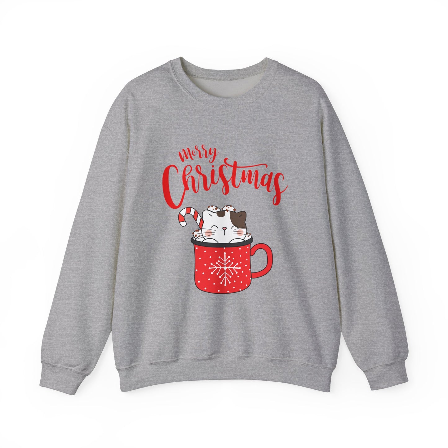 Christmas Cuteness: Kitty in a Cup Crewneck