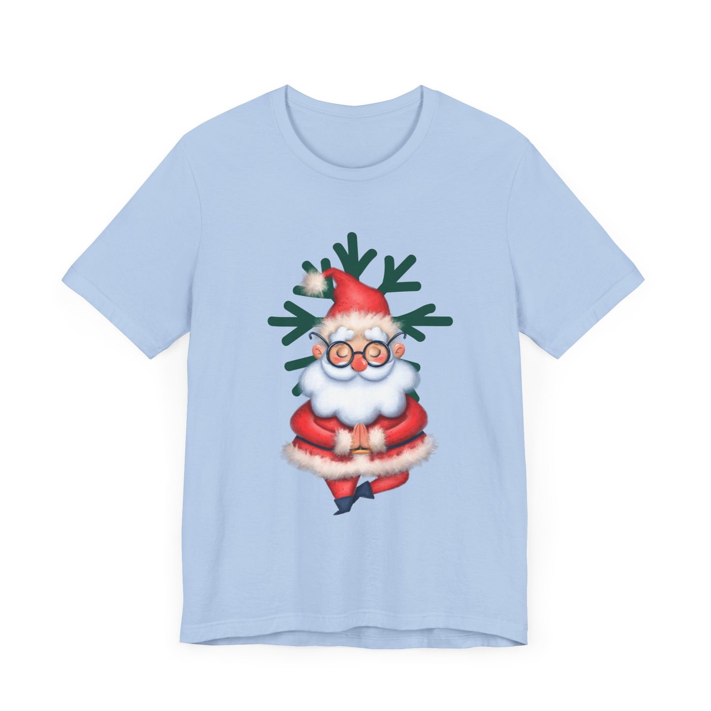 Calm & Bright: Meditating Santa Christmas T-Shirt