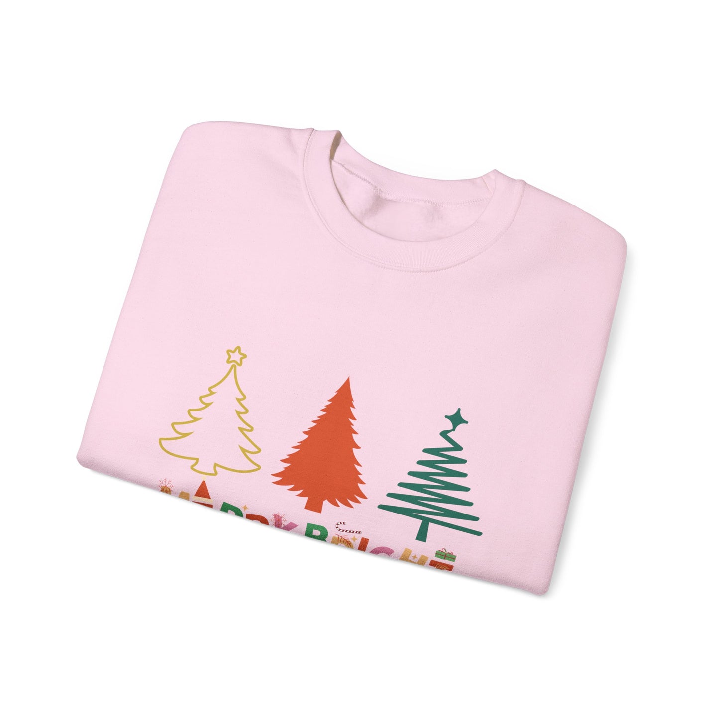 Merry and Bright Cute Christmas Crewneck