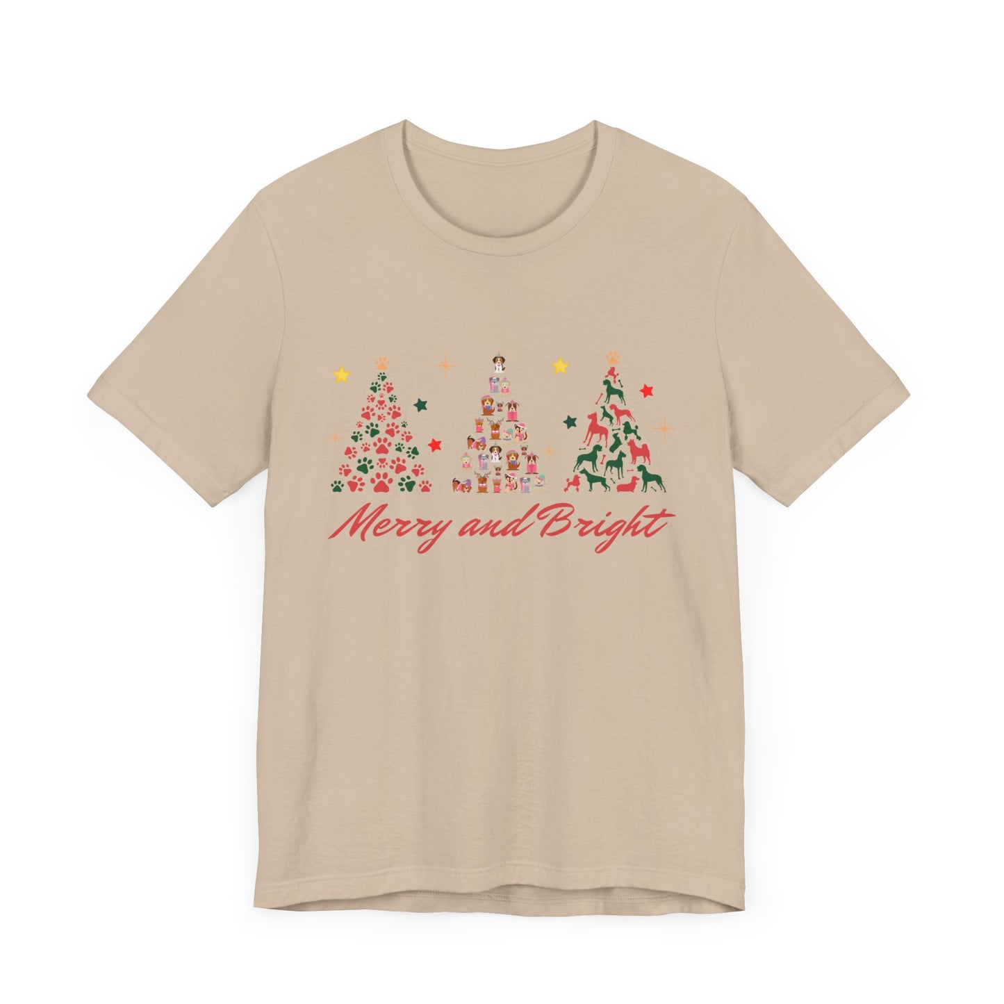 Paw-fect Holiday Towers: Merry & Bright Dog Christmas T-Shirt