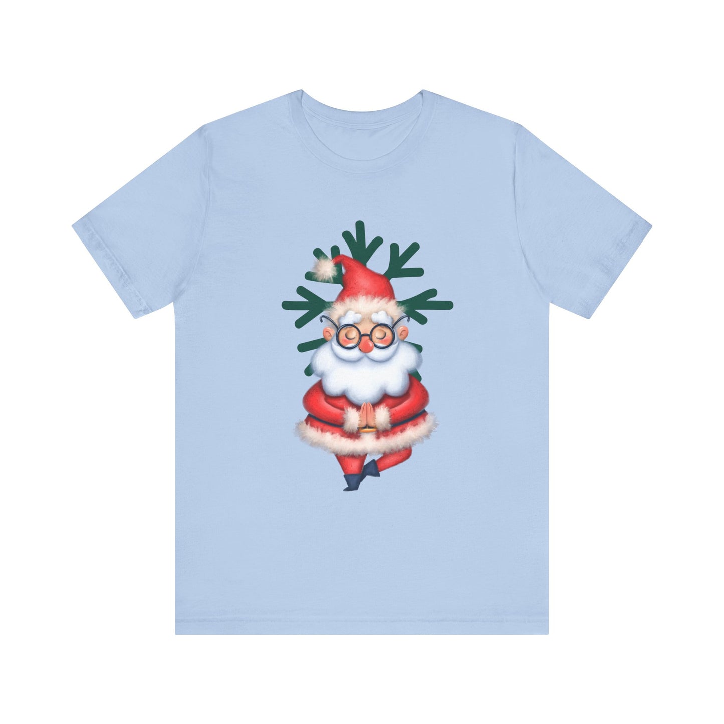 Calm & Bright: Meditating Santa Christmas T-Shirt