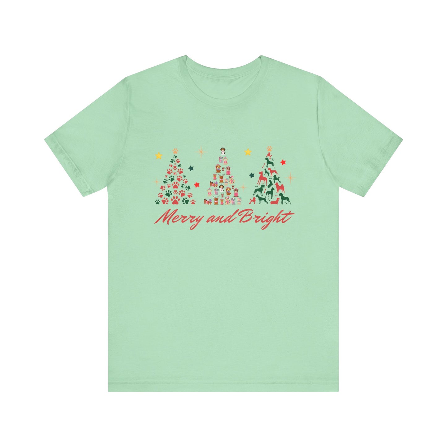 Paw-fect Holiday Towers: Merry & Bright Dog Christmas T-Shirt