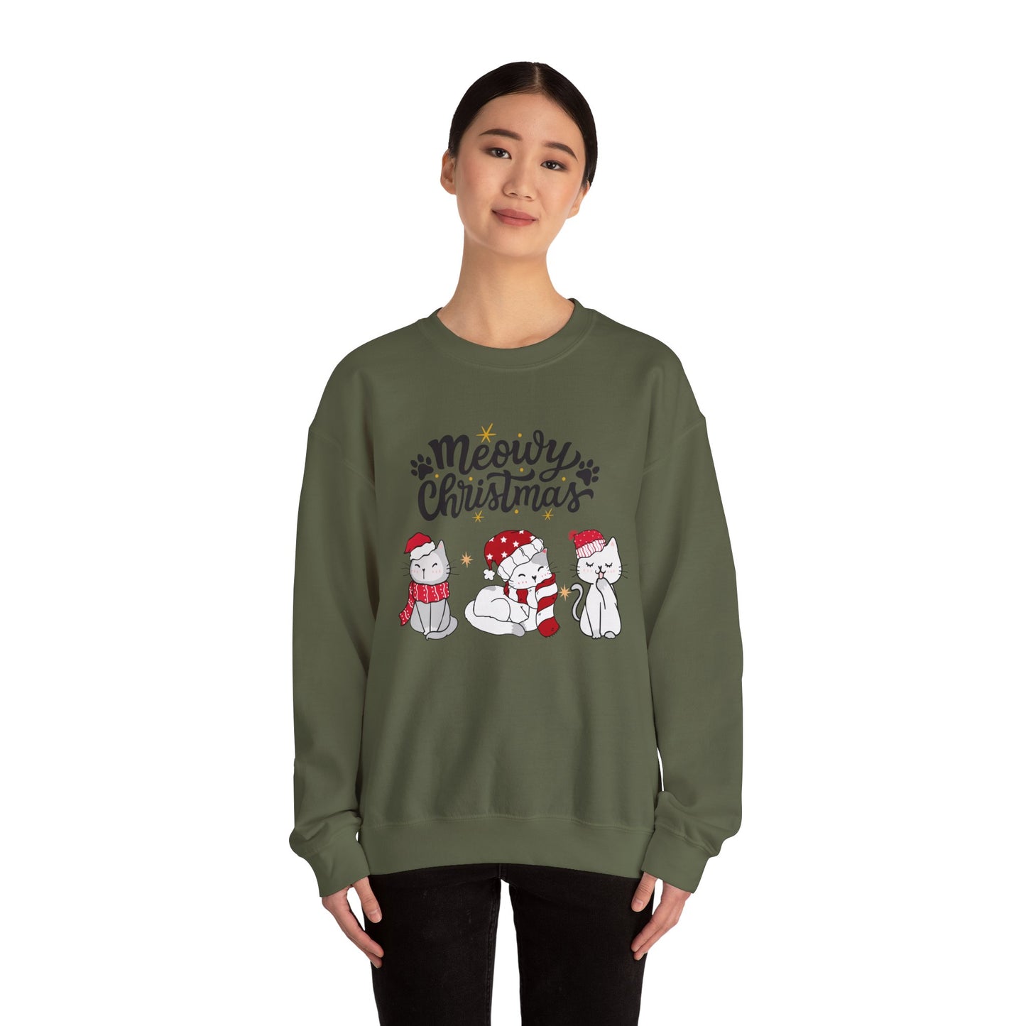 Meowy Christmas festive Crewneck