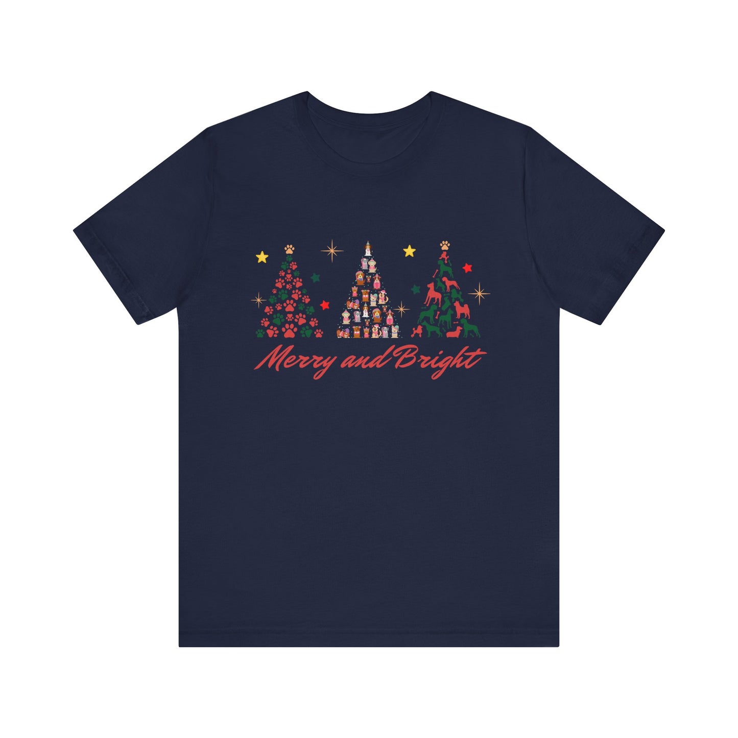 Paw-fect Holiday Towers: Merry & Bright Dog Christmas T-Shirt