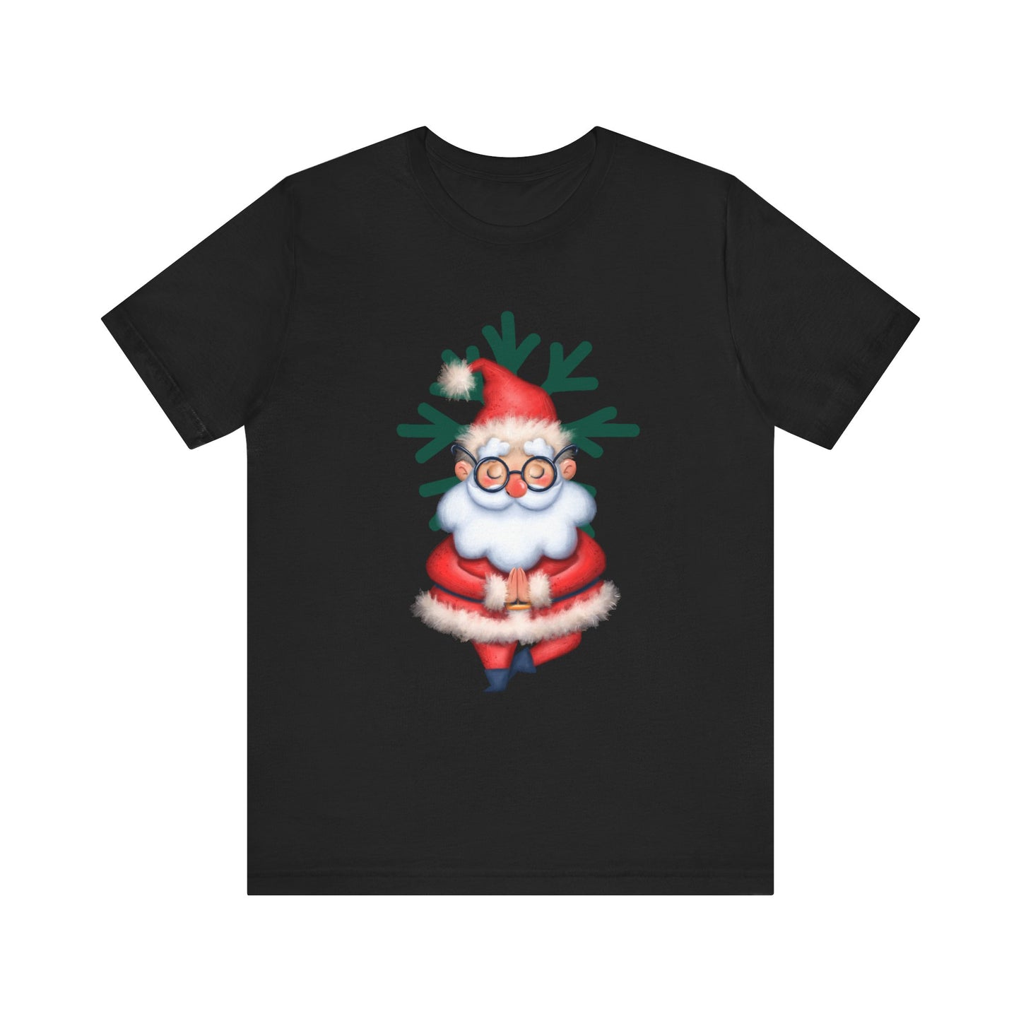 Calm & Bright: Meditating Santa Christmas T-Shirt