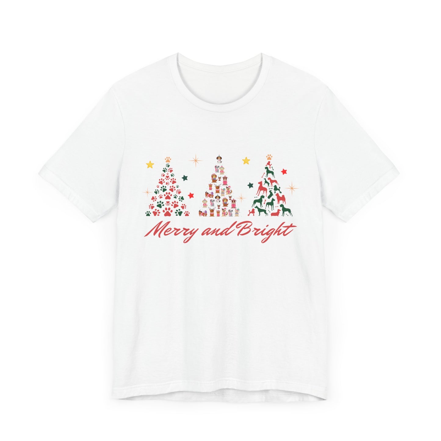 Paw-fect Holiday Towers: Merry & Bright Dog Christmas T-Shirt