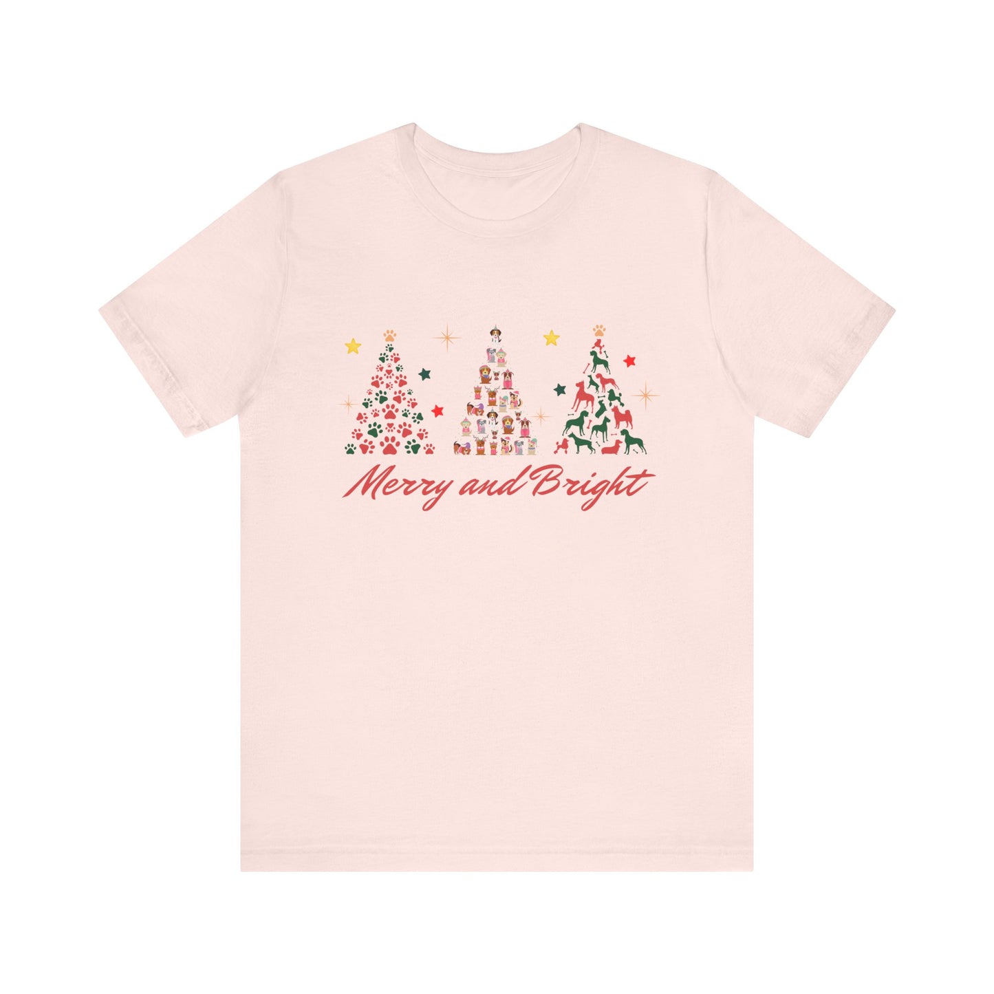 Paw-fect Holiday Towers: Merry & Bright Dog Christmas T-Shirt