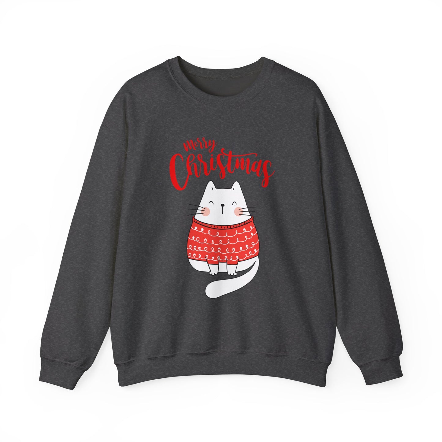 Purrfectly Merry: Cat in festive mood Crewneck