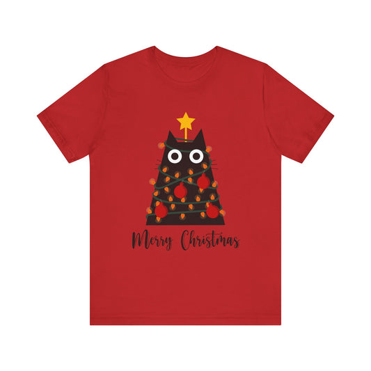 Festive Feline: Merry Christmas T-Shirt