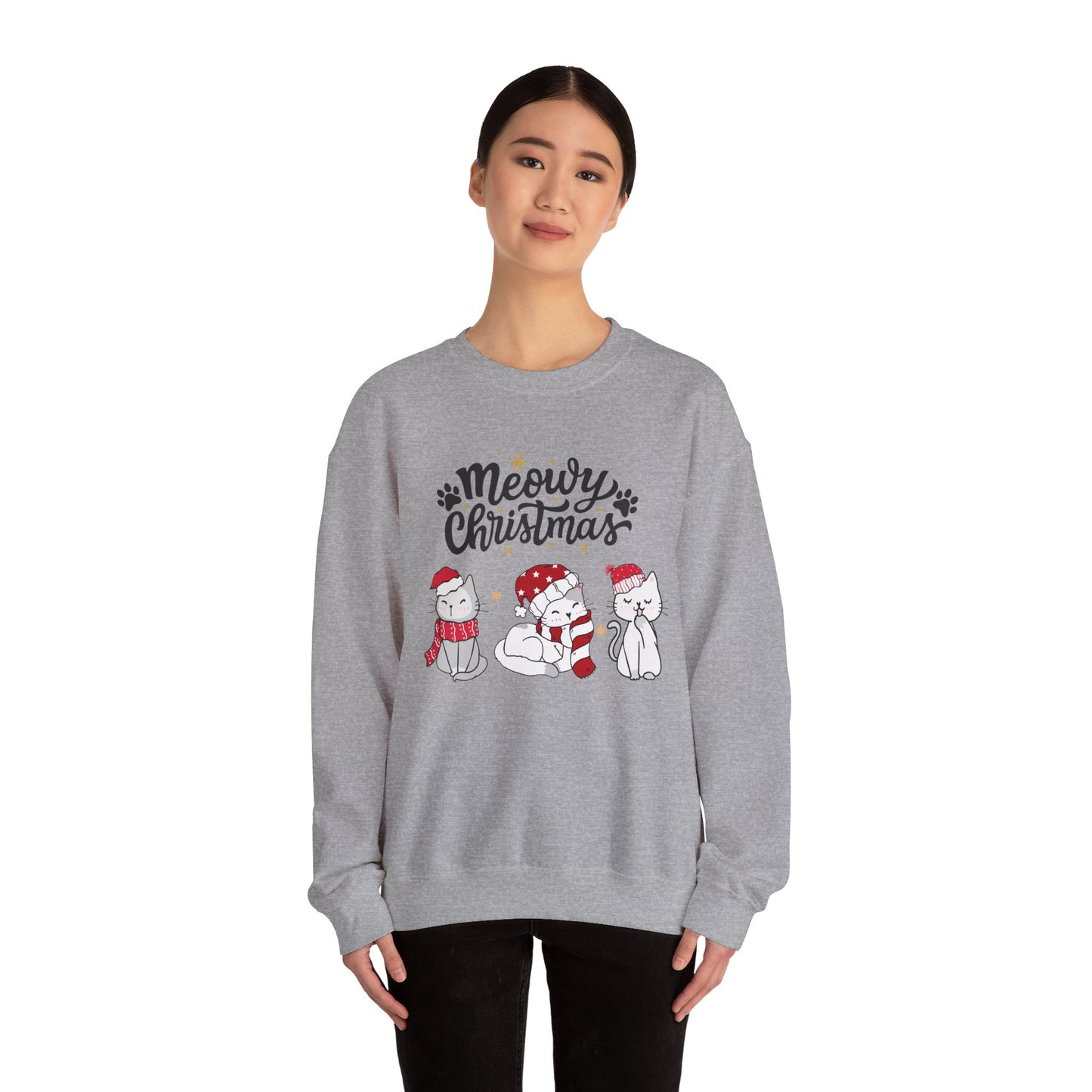 Meowy Christmas festive Crewneck