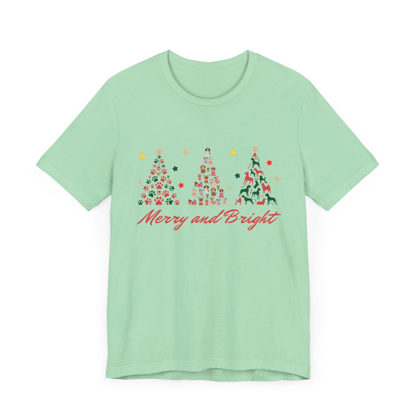 Paw-fect Holiday Towers: Merry & Bright Dog Christmas T-Shirt