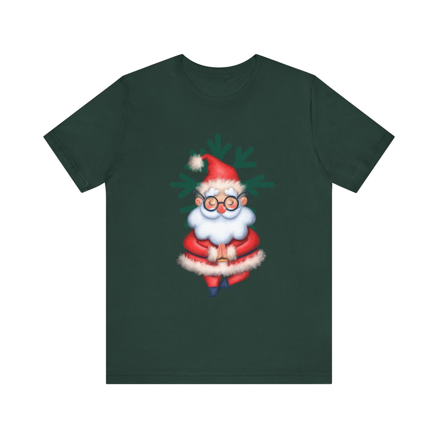 Calm & Bright: Meditating Santa Christmas T-Shirt