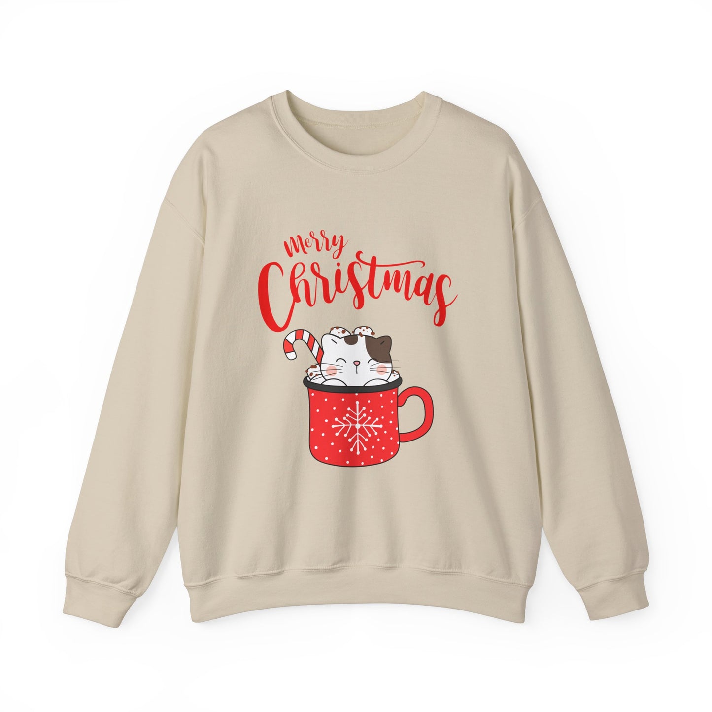 Christmas Cuteness: Kitty in a Cup Crewneck