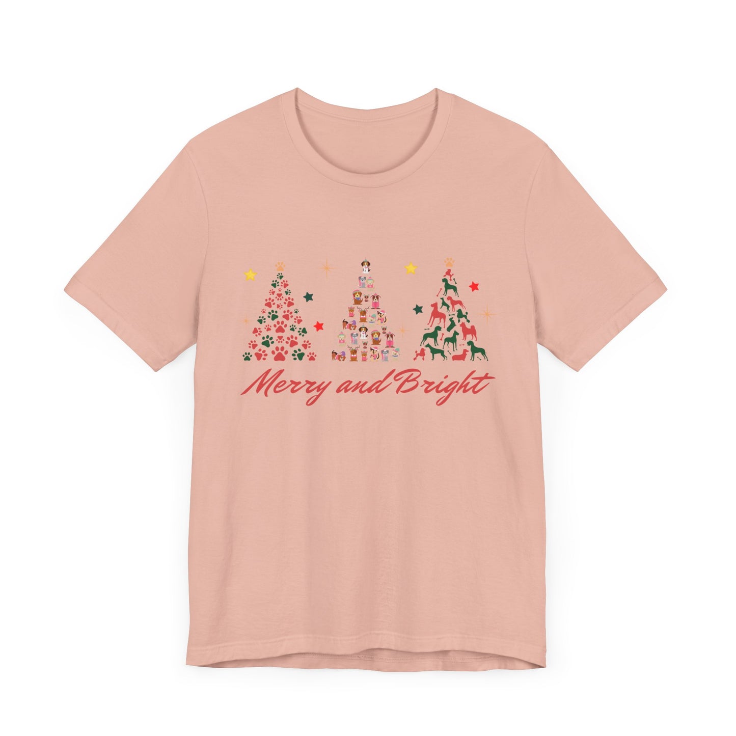 Paw-fect Holiday Towers: Merry & Bright Dog Christmas T-Shirt