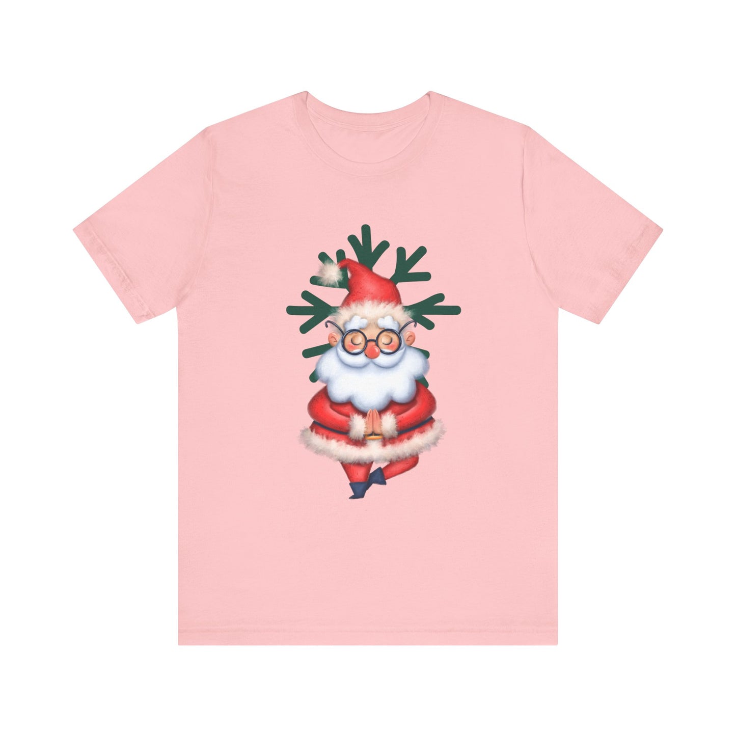 Calm & Bright: Meditating Santa Christmas T-Shirt