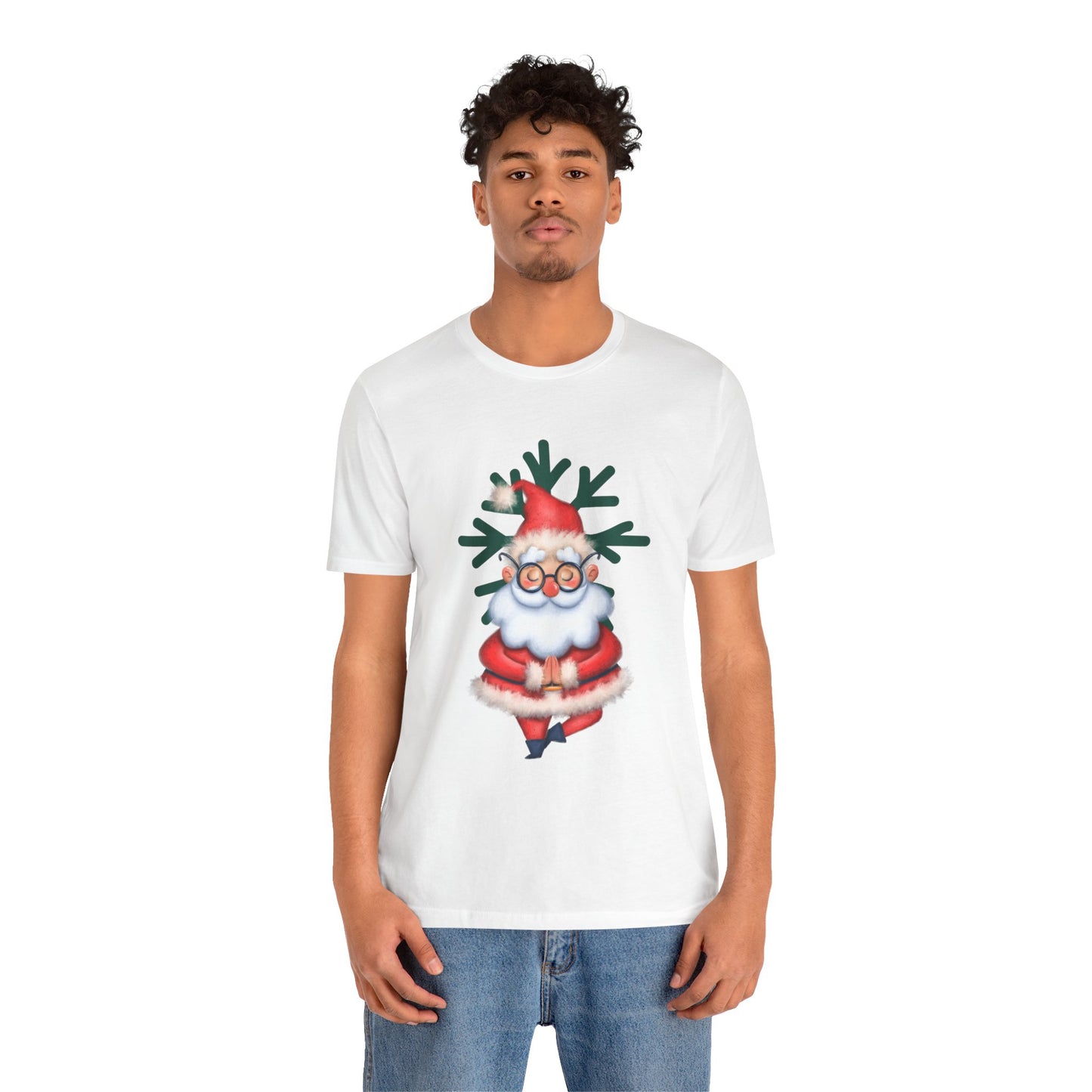 Calm & Bright: Meditating Santa Christmas T-Shirt