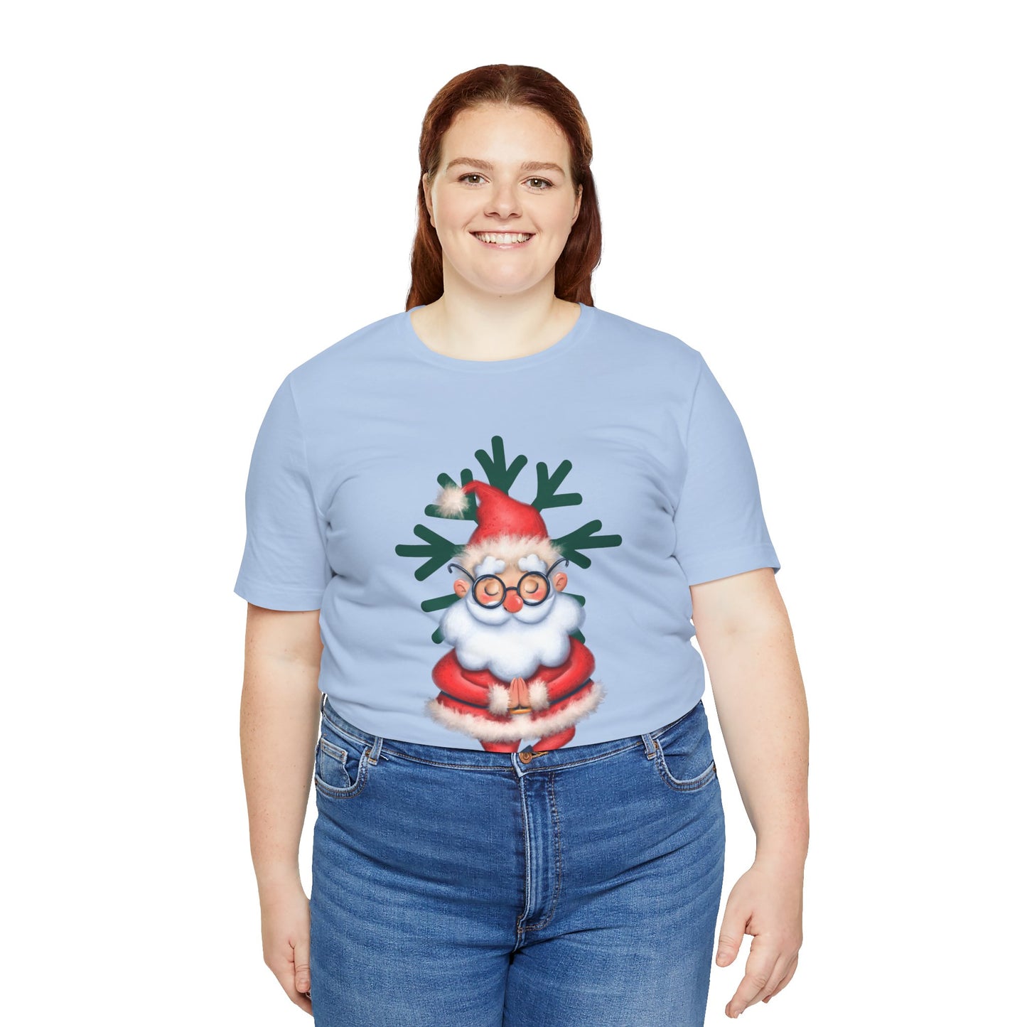 Calm & Bright: Meditating Santa Christmas T-Shirt